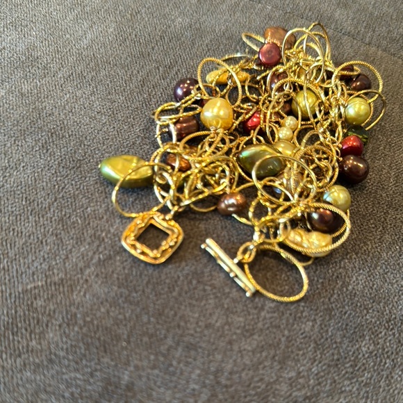 Elegant Gold and Brown Beaded Bracelet - Picture 4 of 4